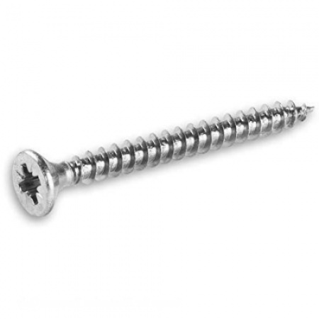 6 x 1 & 1/2 Countersunk Twin Woodscrew Zinc Plated